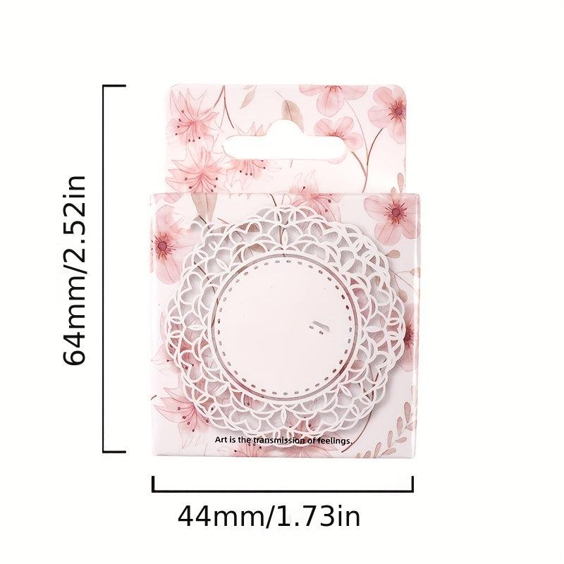 46pcs Romantic Lace Text Sealing Stickers DIY Journal Scrapbook Stationery