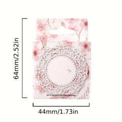 46pcs Romantic Lace Text Sealing Stickers DIY Journal Scrapbook Stationery
