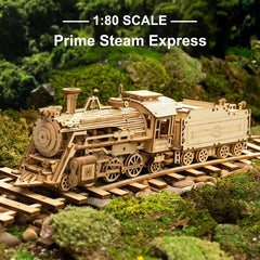 3D Wooden Puzzle Train Model Kit - Unique Gift for Adults