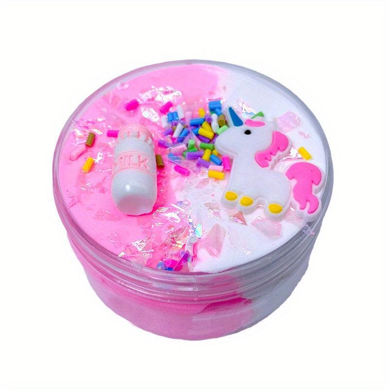 100ml Fluffy Butter Slimes Charms Set Unicorn Scented Clay Fidget Toy