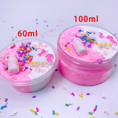 100ml Fluffy Butter Slimes Charms Set Unicorn Scented Clay Fidget Toy