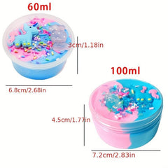 100ml Fluffy Butter Slimes Charms Set Unicorn Scented Clay Fidget Toy