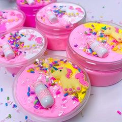 100ml Fluffy Butter Slimes Charms Set Unicorn Scented Clay Fidget Toy