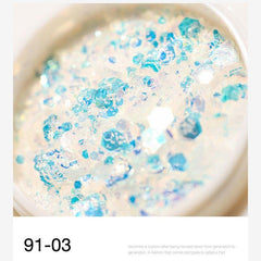 Chunky & Fine Glitter Mix Iridescent Flakes Cosmetic Nail Art