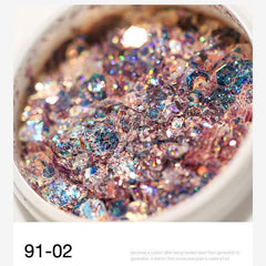 Chunky & Fine Glitter Mix Iridescent Flakes Cosmetic Nail Art