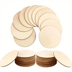 Unfinished Wooden Round Pieces 4 Blank Wooden Round Sheets DIY Crafts