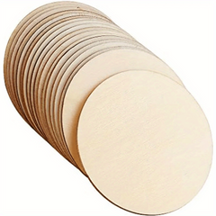 Unfinished Wooden Round Pieces 4 Blank Wooden Round Sheets DIY Crafts