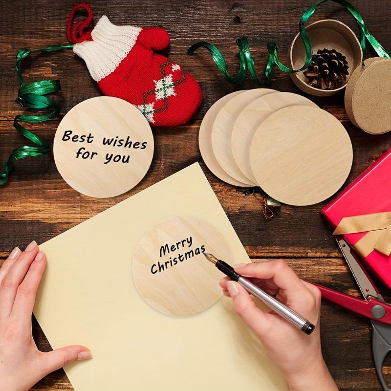 Unfinished Wooden Round Pieces 4 Blank Wooden Round Sheets DIY Crafts