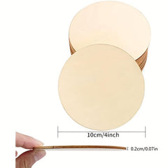Unfinished Wooden Round Pieces 4 Blank Wooden Round Sheets DIY Crafts