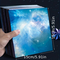 50pcs Origami Paper 15 24x15 24 Cm Starry Space Craft Folding Paper