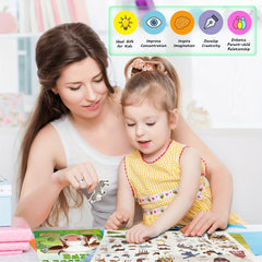 Reusable Sticker Books Farm 330 Stickers & 8 Scenes Educational Toys