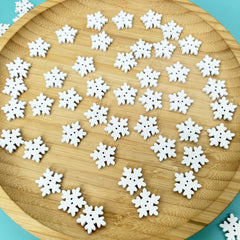 18mm Wood Snowflake Buttons DIY Crafts Wooden Sewing Accessories