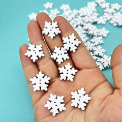 18mm Wood Snowflake Buttons DIY Crafts Wooden Sewing Accessories