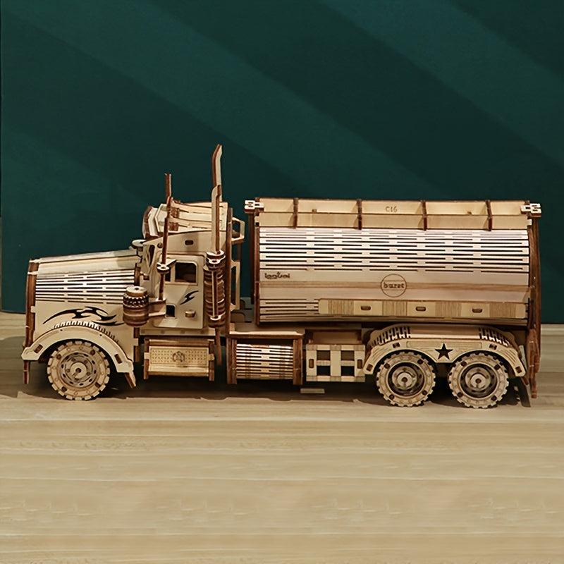 Tanker Truck 3D Wooden Jigsaw Puzzle Toy Gift For Adults