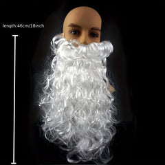 Christmas Santa Cosplay Wig Beard Hat Glasses Kit