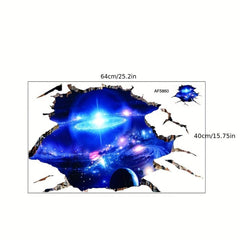 3D Ripped Starry Sky Floor Sticker - Transform Your Space