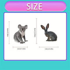 50pcs Animal Documentary Waterproof Vinyl Stickers for Kids, Adults, Teenagers
