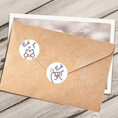 500 Cat Paw Thank You Stickers Personality Literary Labels Sealing Stickers