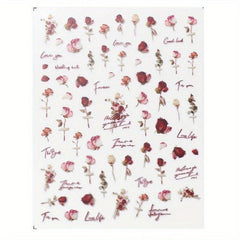 Elegant Rose Nail Stickers for Stunning Manicures