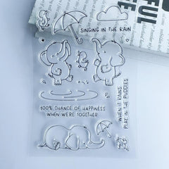 Cartoon Transparent Stamp Reusable Stationery for Card Making DIY Scrapbooking