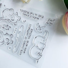 Cartoon Transparent Stamp Reusable Stationery for Card Making DIY Scrapbooking