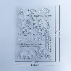 Cartoon Transparent Stamp Reusable Stationery for Card Making DIY Scrapbooking