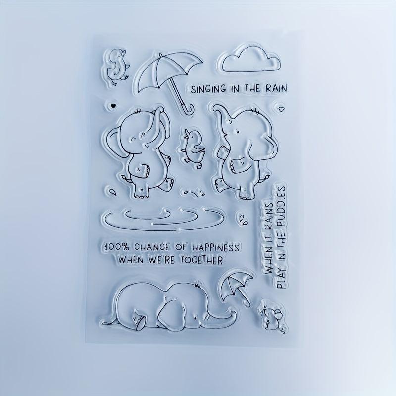 Cartoon Transparent Stamp Reusable Stationery for Card Making DIY Scrapbooking