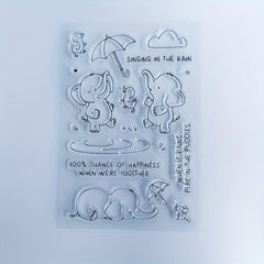 Cartoon Transparent Stamp Reusable Stationery for Card Making DIY Scrapbooking
