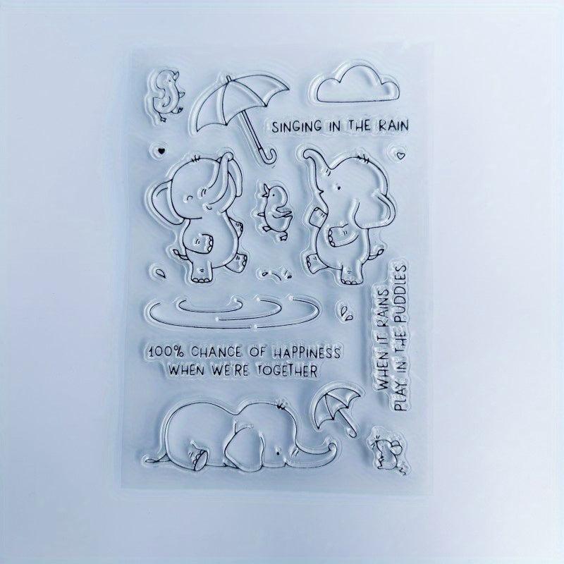 Cartoon Transparent Stamp Reusable Stationery for Card Making DIY Scrapbooking