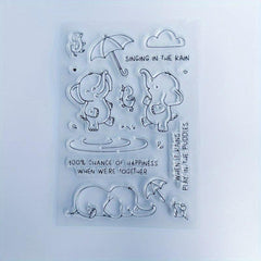 Cartoon Transparent Stamp Reusable Stationery for Card Making DIY Scrapbooking