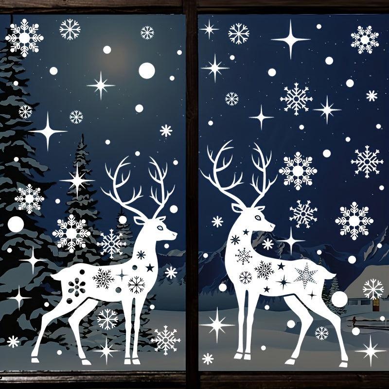 Christmas Reindeer Window Static Stickers Dreamy Window Decoration