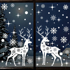 Christmas Reindeer Window Static Stickers Dreamy Window Decoration
