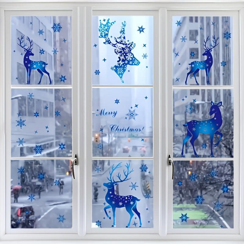 Christmas Reindeer Window Static Stickers Dreamy Window Decoration