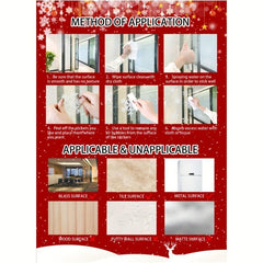 Christmas Reindeer Window Static Stickers Dreamy Window Decoration