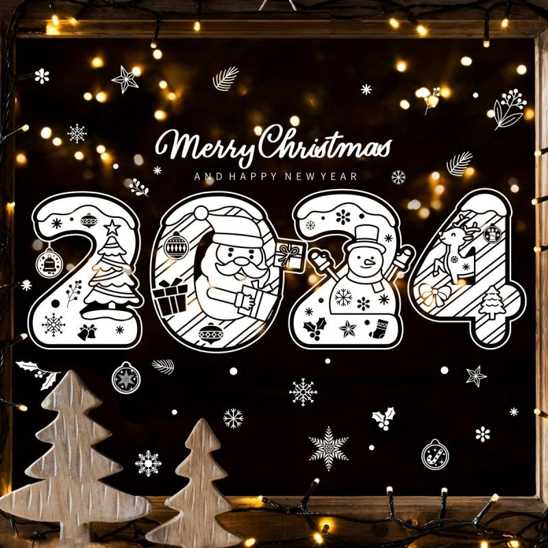 Christmas Reindeer Window Static Stickers Dreamy Window Decoration
