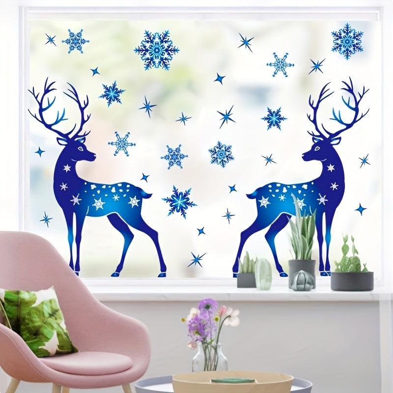 Christmas Reindeer Window Static Stickers Dreamy Window Decoration