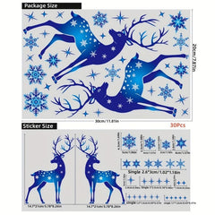 Christmas Reindeer Window Static Stickers Dreamy Window Decoration