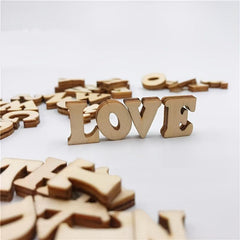 100pcs 15mm Wooden Alphabet Letters DIY Crafting Decoration Teaching Wood Pieces