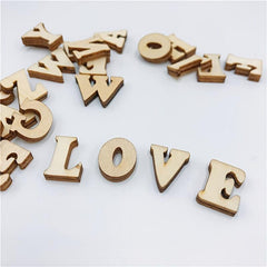 100pcs 15mm Wooden Alphabet Letters DIY Crafting Decoration Teaching Wood Pieces