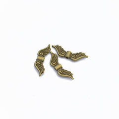 50pcs Antique Silver Bronze Charms Angel Fairy Wings Jewelry Crafting