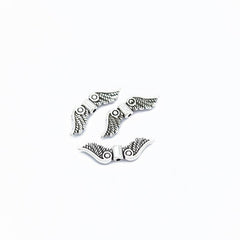 50pcs Antique Silver Bronze Charms Angel Fairy Wings Jewelry Crafting