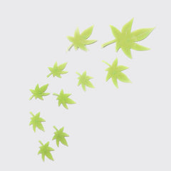 10pcs Noctilucent Maple Leaf Wall Stickers - Glow in the Dark Decor