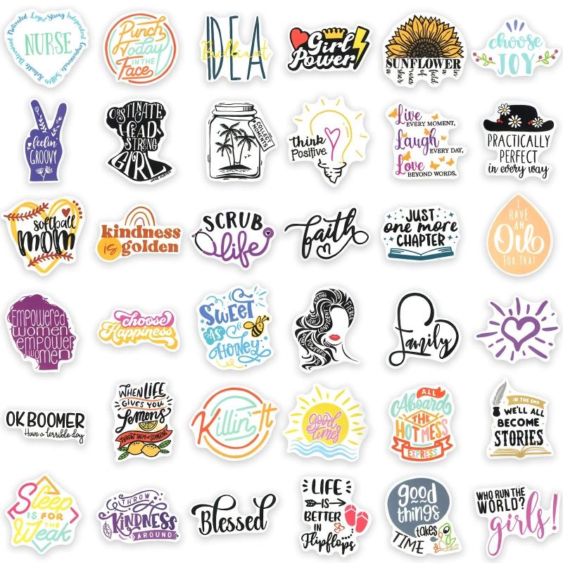 100pcs Inspirational Quote Stickers for Adults and Teachers