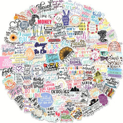 100pcs Inspirational Quote Stickers for Adults and Teachers