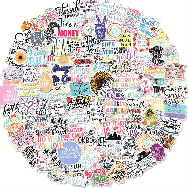 100pcs Inspirational Quote Stickers for Adults and Teachers