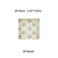 20 Sheets Retro Material Paper Stickers for Kids DIY Crafts
