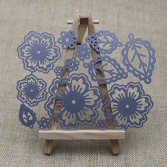 Metal Spring Summer Flower Cutting Dies Symmetry Pattern Floral 4 Leaf Die Cuts