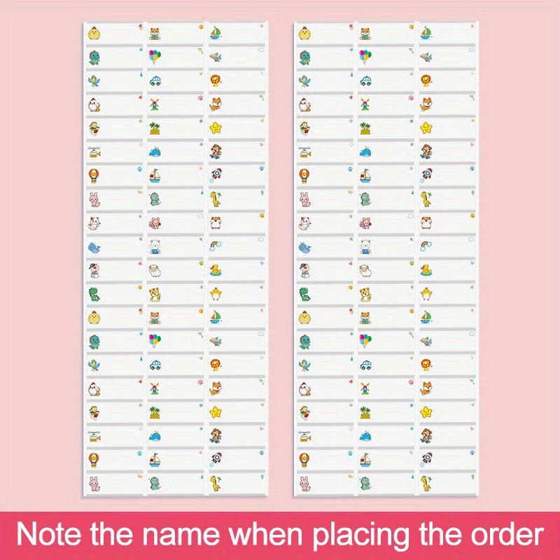 Custom Waterproof Name Sticker 3 4x1 for School Stationery