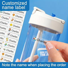 Custom Waterproof Name Sticker 3 4x1 for School Stationery