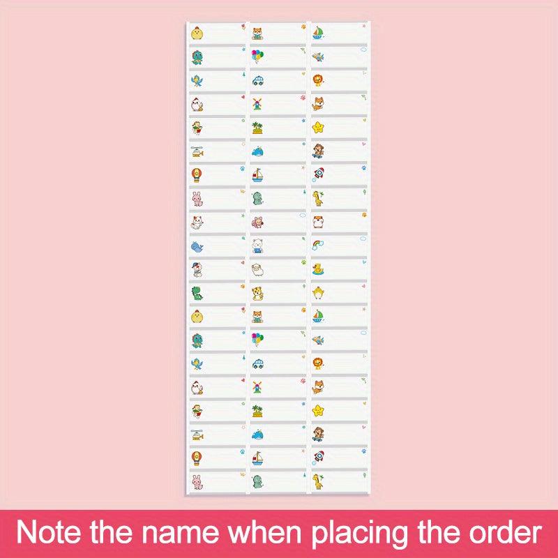 Custom Waterproof Name Sticker 3 4x1 for School Stationery